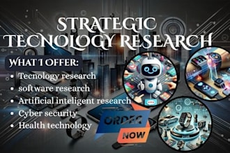 do strategic research on software, ai, cyber security, and health technology