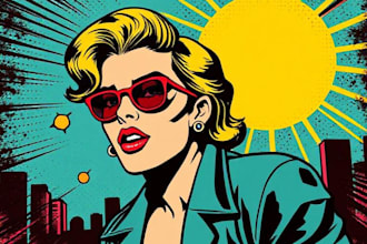 draw pop art in retro comic style