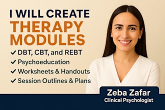 design custom therapy modules using cbt, dbt, and psychoeducational tools