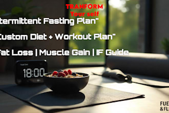 create a custom intermittent fasting diet and workout plan for fat loss or muscl