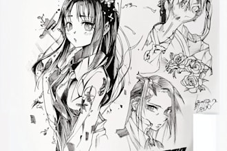 make anime tattoo design