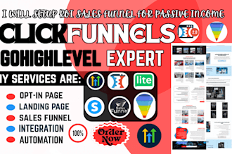 landing page in systeme io ghl, clickfunnels sales funnel, gohighlevel website