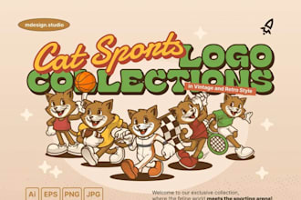 design outstanding retro old school cartoon logo for you