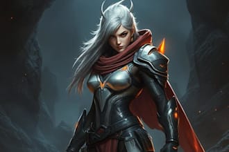 create fantasy, sci fi, character with hyperrealistic style