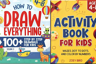do children book cover design, for amazon kindle, amazon KDP book publishing