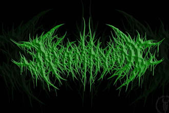 do brutal death metal, heavy metal, deathcore, grindcore, and mincecore logo