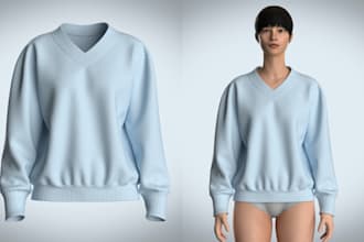 create photo realistic 3d cloth design 3d fashion garment 3d virtual clothing