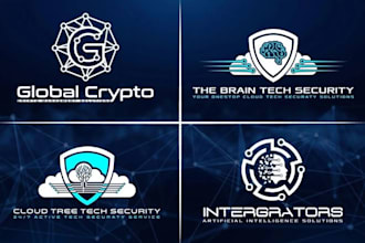 create custom crypto cyber security logo design in 24 h