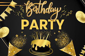make invitation, happy birthday card design
