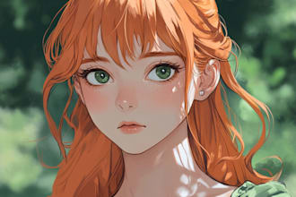 draw original anime manga character and fanart