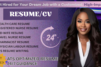 write a healthcare, registered nurse, travel nurse, midwife, pharmacist resume
