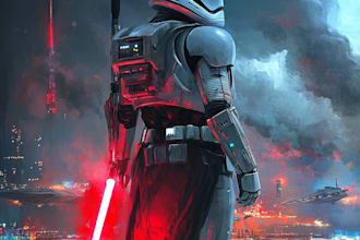 create star wars and sci fi illustration