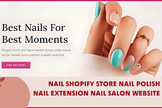 design nail shopify store nail polish nail extension store nail salon website
