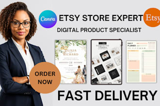 etsy print on demand store setup etsy mockup design product listing and etsy seo