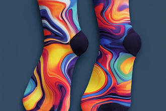 draw sublimation all type of unique socks design patterns