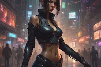 design fantasy, sci fi, cyberpunk character art for you