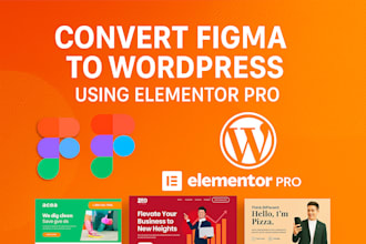 convert figma design to using elementor pro