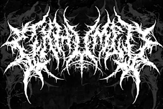 create hardcore or metal band logo, artwork, with my style