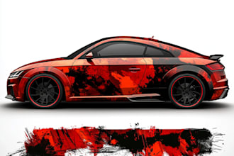 draw professional car wrap design, van wrap design and car wrap