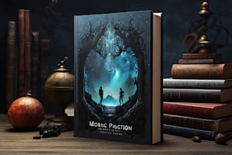 create captivating book cover for fiction genres fantasy sci fi horror etc