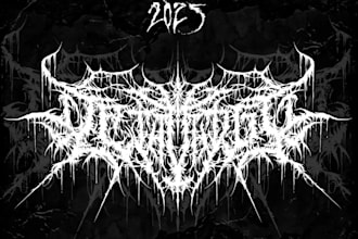 draw heavy metal, black metal, death metal font band logo