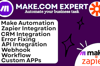 make com zapier zapier expert make automation make zapier webhook make api