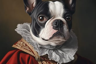 drawing your pet into royal portraits