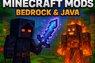 create custom minecraft mods for bedrock and java edition