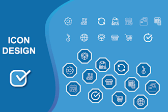 do custom icon design for your app, website or brand
