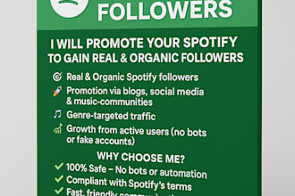 promote your spotify to gain real organic followers