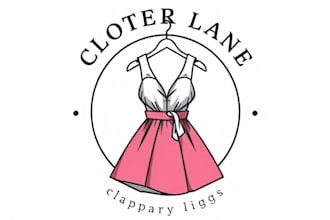 do luxury clothing brand apparel and boutique fashion logo design