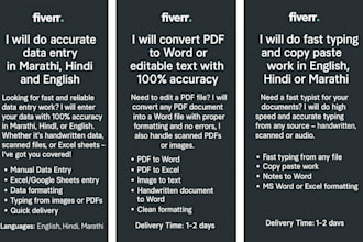 data entry expert in marathi, hindi and english