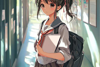 design cartoon anime illustration design album cover song