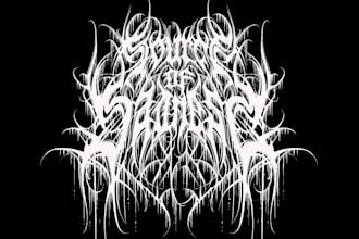 design technical death metal for your logo and name