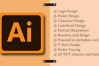 do illustrator or  photoshop work, vector tracing, logo design and illustration