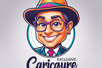 create exclusive caricature mascot cartoon logo design