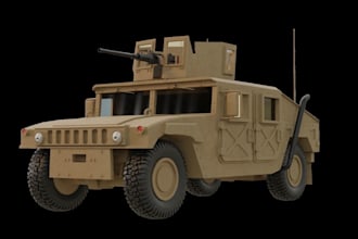 sculpt 3d military vehicle model for 3d printing, artillery vehicle, 3d aircraft