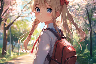 illustrate anime, cartoon, manga, fan art in my art style