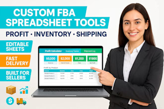 create amazon fba spreadsheets, profit calculator, inventory and shipping logs