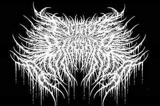 draw a death metal logo