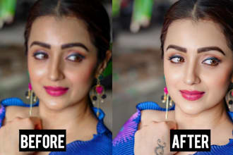 do photo touch up and high end photo retouching