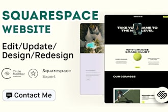 edit or update squarespace website design or squarespace redesign