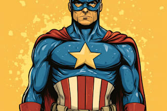 draw amazing couple superhero character