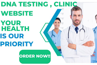 design home care,dna testing, healthcare, nonprofit on wordpress, elementor site