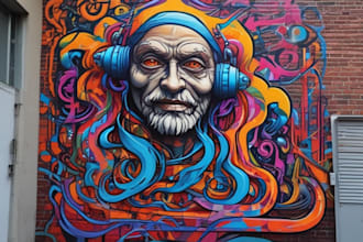 graffiti hip hop poster , flyer design, album cover art