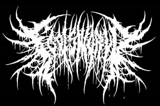make a black metal and death metal logo