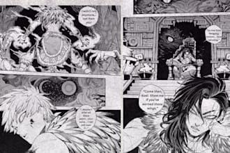 draw manga comic book page panel webtoon dark anime dark manga horror manga