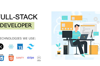 build full stack next js web app with tailwind typescript stripe and sanity cms