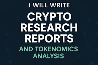 write a crypto research report or token analysis with insights