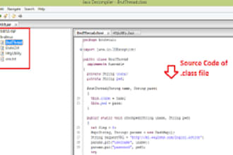 decompile and recover java source code from jar file